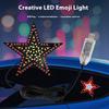 Car star window lamp LED decorative lamp creative no-wiring love heart online celebrity rear window expression lamp