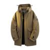 Men in winter cotton clothes, thickened hooded jacket, neutral wind brand medium and long tooling cotton-padded men