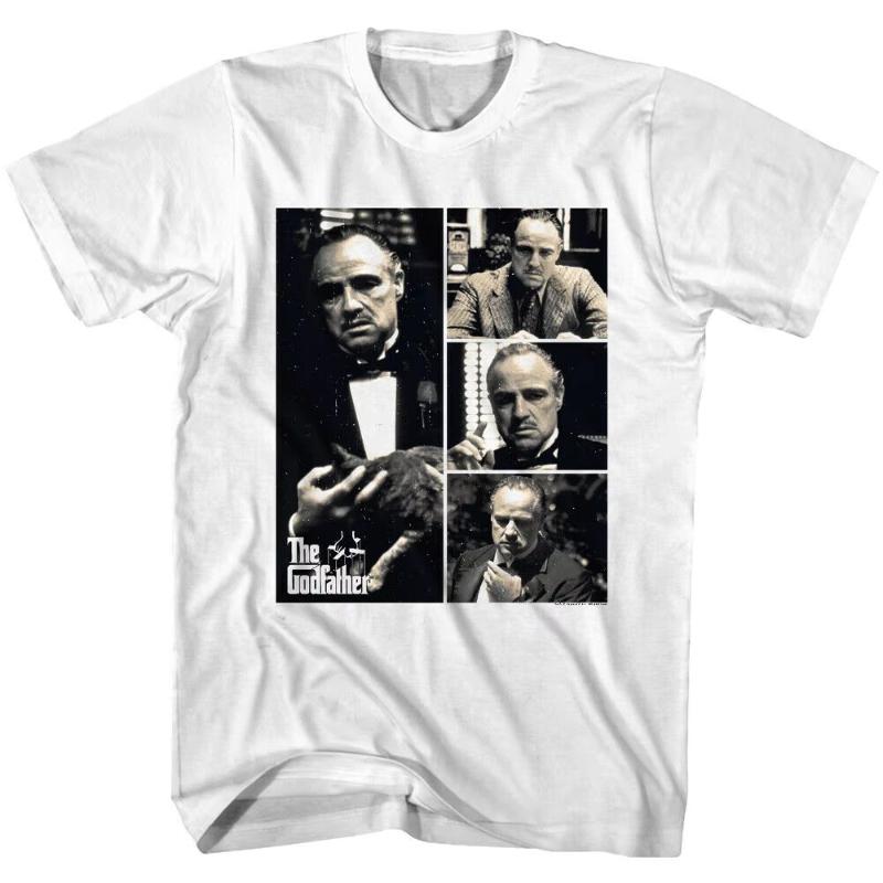 The 2025 summer fashion godfather Corleone printed short-sleeved loose trendy T-shirt cotton streetwear for men and women