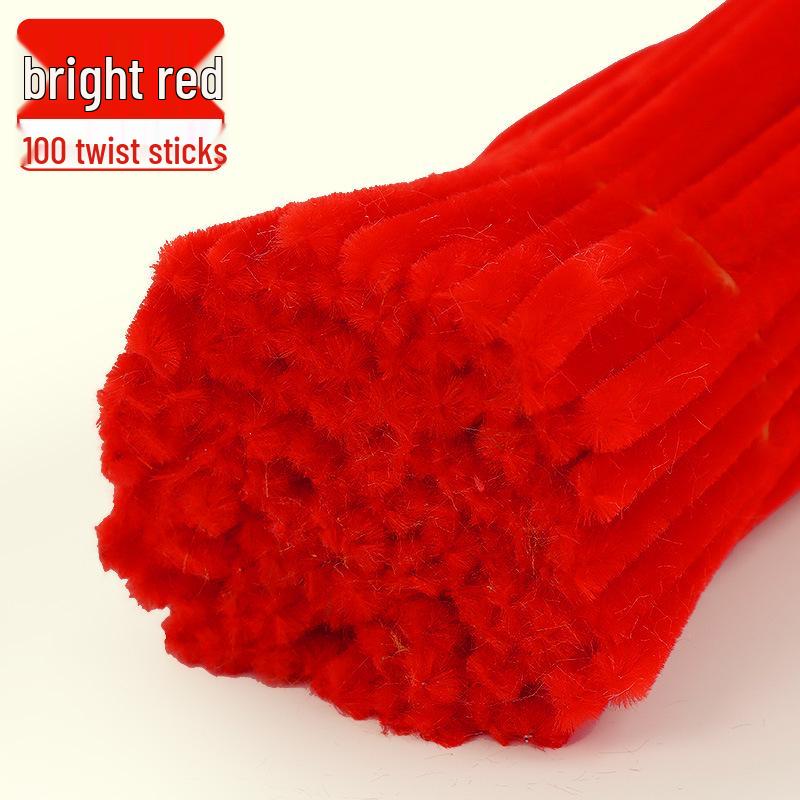 Chenille Stem Bouquet DIY Kit: Children's Handmade Encrypted Fuzzy Sticks In Macaron Colors