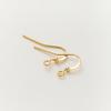20pcs/lot 14K/18K Gold Plated Brass Earring Hook Clasps Pendant Charms Ear Wire Fitting DIY Jewellery Making Accessories
