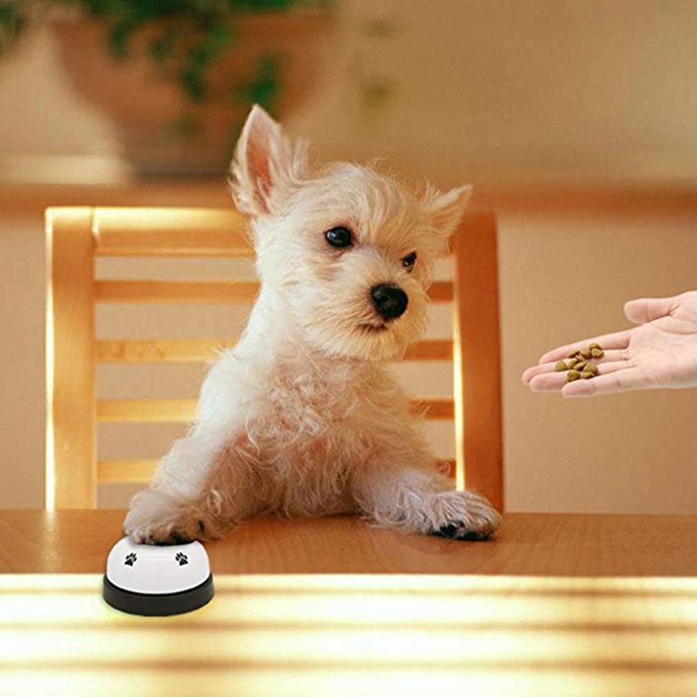 New Pet Toy Training Bell (white (white + Black Button))