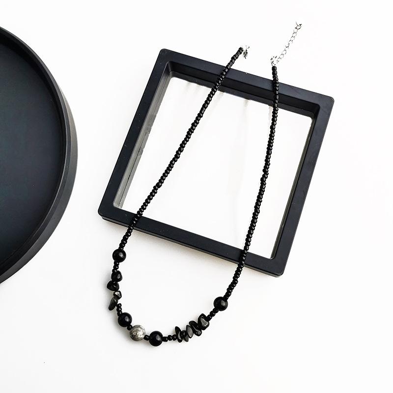 Geometrisches Stein-Halsband im chinesischen Stil - Künstlerisch, Unregelmäßig, Retro Perlen-Schlüsselbein-Kette