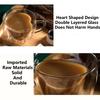 Heart Shaped Mug Double Wall Glass Cup Heat-Resisting Solid Color Wine Glasses Tea Mugs Milk Espresso Coffee Cup for Gift