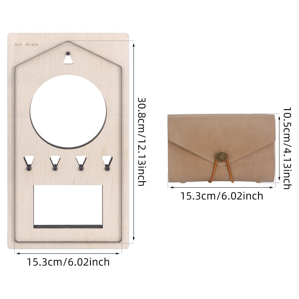 1 Stück Leder-Stanzform-Schablone, A7-7,4*10,5cm Notizbuchhülle DIY Messerform Werkzeug zum manuellen Schneiden von Kunstleder/Papier/Stoff