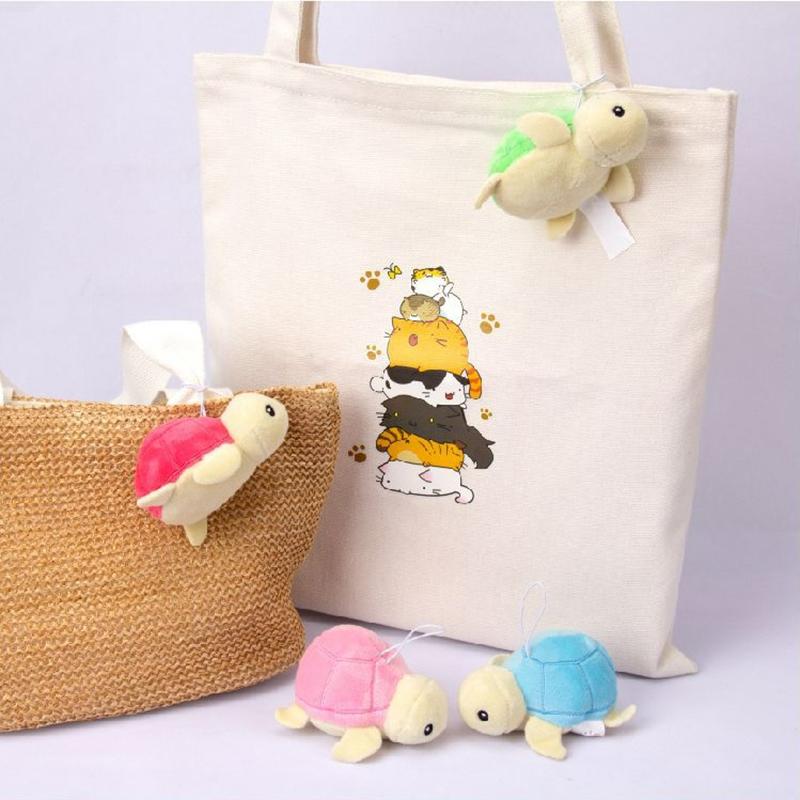 New Cartoon Cute Simulation Small Turtle Plush Doll Key Chain Pendant Creative Small Animal Plush Backpack Pendant Birthday Gift