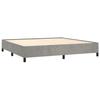 Lit avec sommier et matelas - Maison Exclusive - 200x200cm - Velours gris clair - Tête de lit réglable