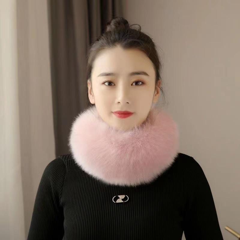 Celebrity Winter Fur Collar Scarf: Versatile Neck Warmer for Men & Women