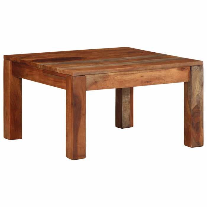 VidaXL Table basse 60x60x35 cm bois massif d'acacia, table d'appoint, table de salon, table latérale, bout de canapé, table 4102374