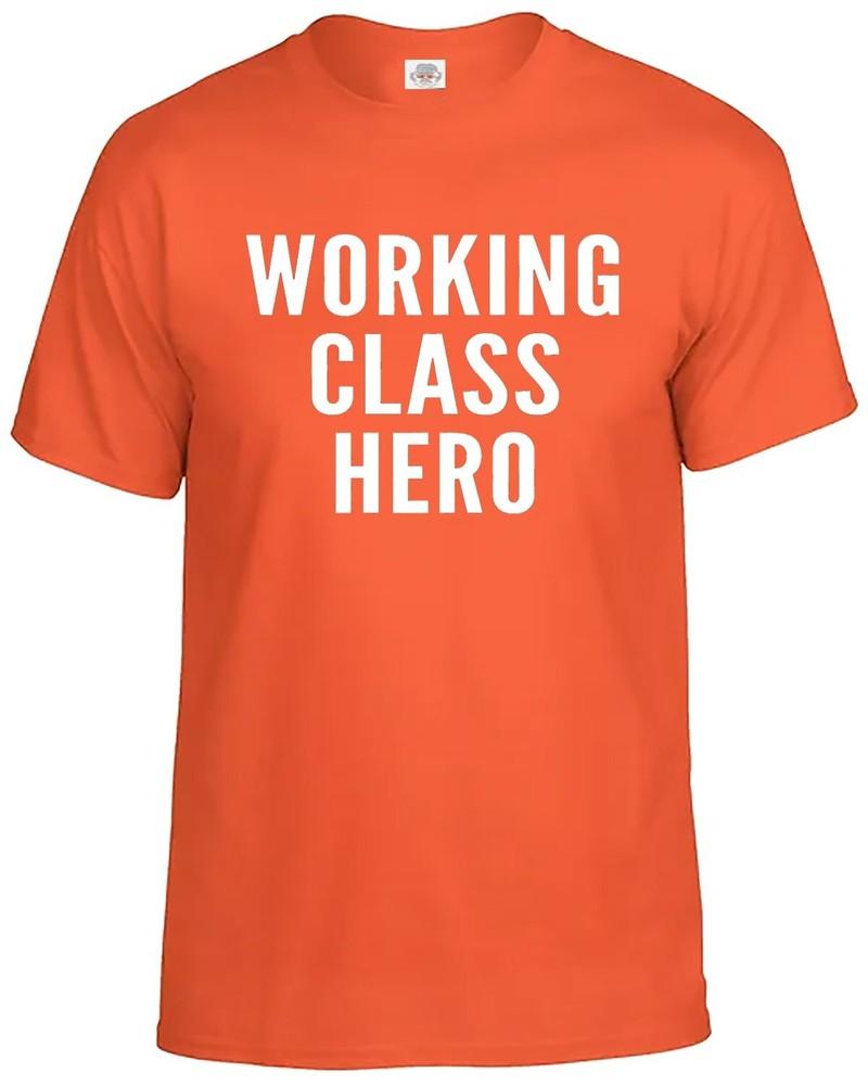 Working Class Hero Tshirt Mens 100 Cotton Funny Novelty Gift Work Top Tee