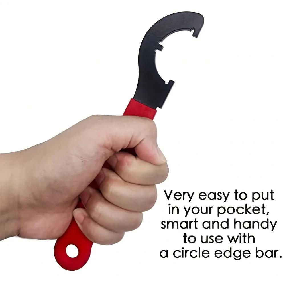 Anti Slip Handle Spanner Wrench Tool, Outer  For Floor Pipes Fitting, Cars Walnut