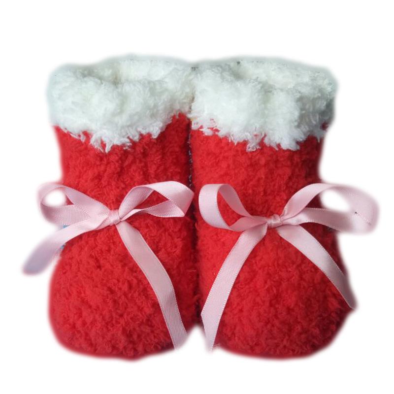 Handcrafted Knitted Baby Christmas Hat & Scarf Set - Skin-Friendly Velvet, Multiple Pieces Holiday Wear