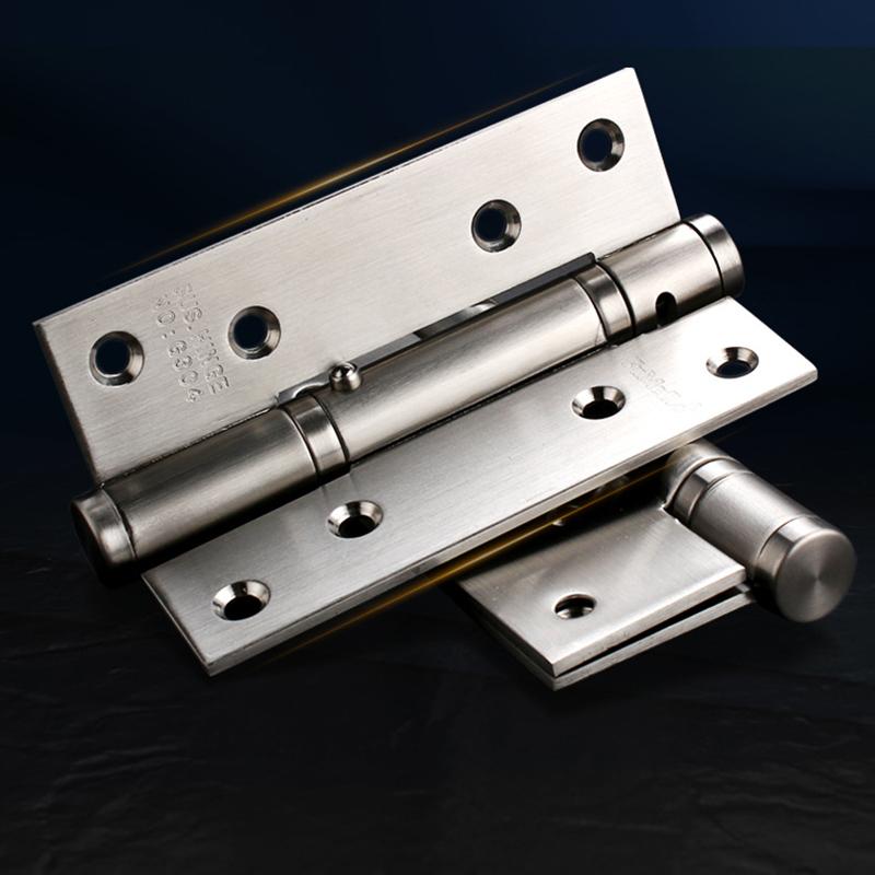 2pcs 4 Inch Invisible Door Hinges Hinge Door Closer Stainless Steel Self-Rebound Spring Positioning Closed Door Spring Hinge