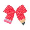 Women Hair Hoop Bright Yellow Pencil Design Bow Decor Hair Clip Back to School Student Teacher Hair Accessories