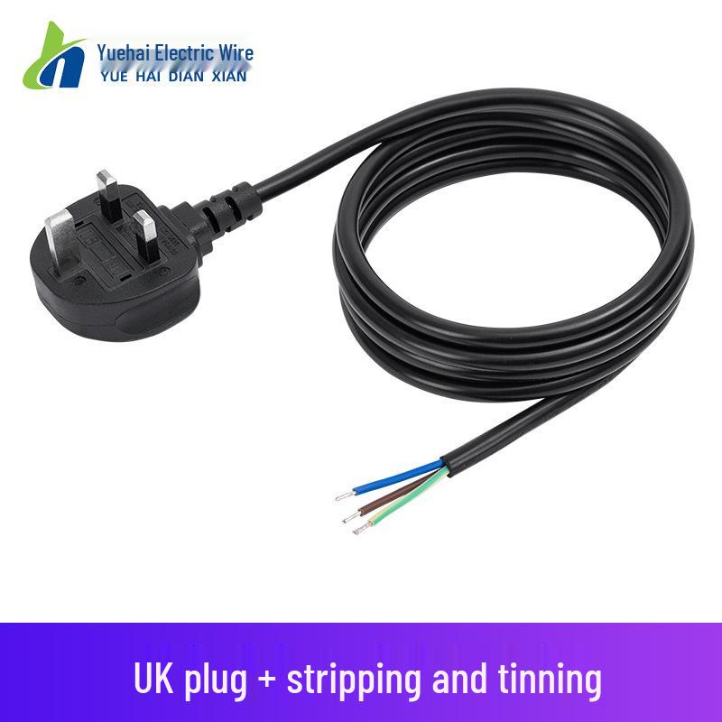 UK BS Plug C13 Fused Power Cable with Hong Kong Figure-8 Tail