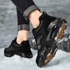 Men's Shoes Black Red Cushion Elastic Fashion Casual Shoes Winter Outdoors Cotton Shoes Warm Waterproof Antiskid Plush Sneakers