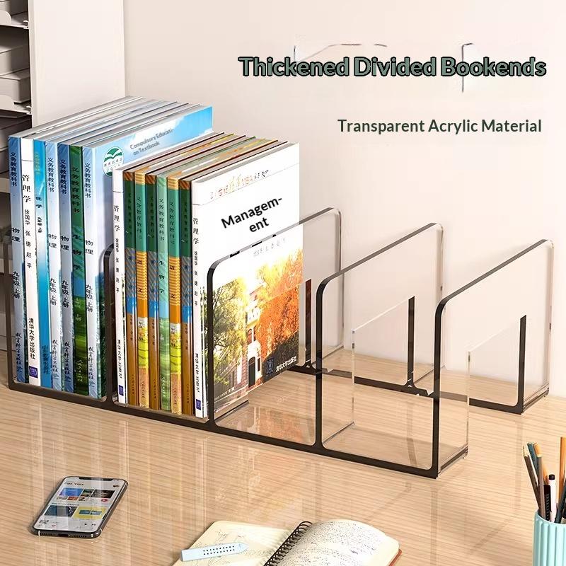 Desktop book stand, transparent acrylic, for students  desks, books, office, dormitory, and document storage