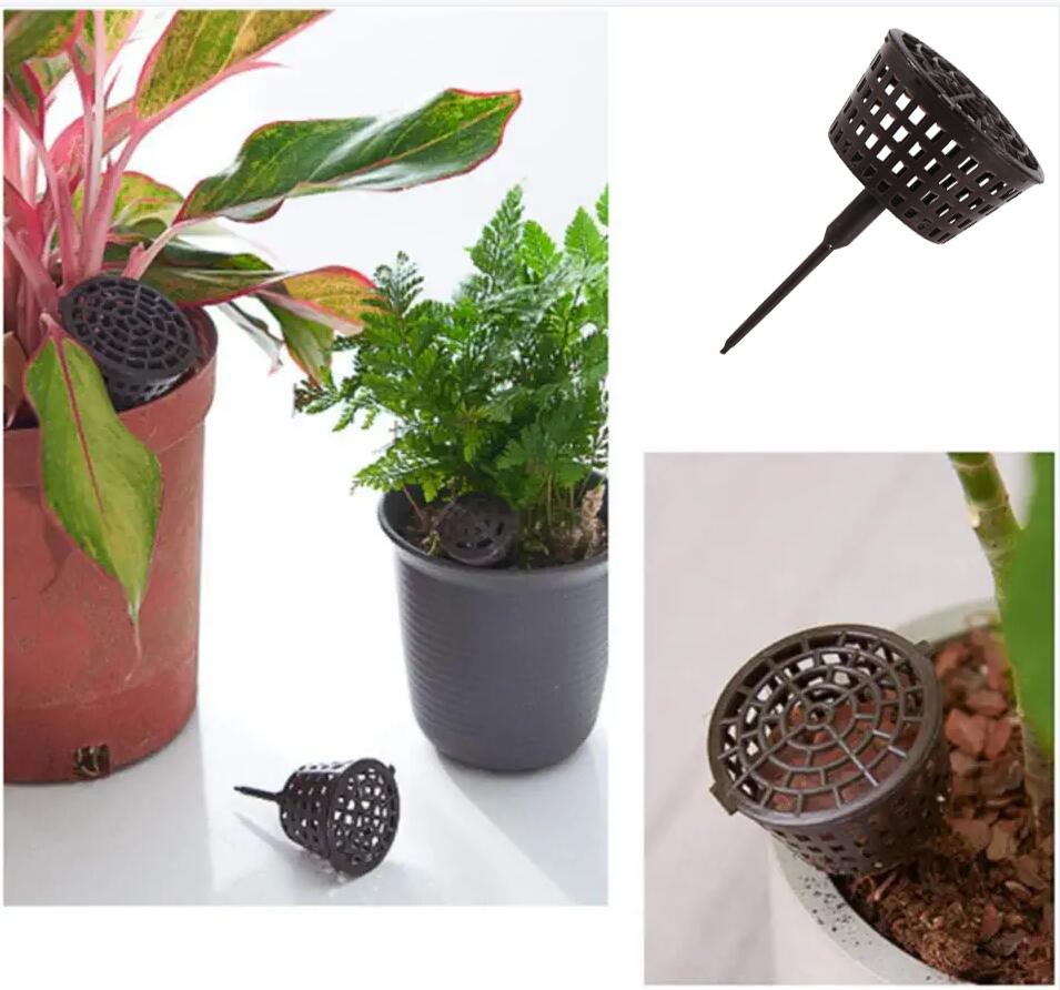 100Pcs Plastic Fertilizer Mesh Basket With Cover Mini Planting Portable Fertilizer Pot Plant Automatic Fertilizer Device