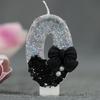 0-9 Birthday Candles, 2.95 Inch Pink Bow Glitter Number Candles Cake Topper Decorations for Kids Girls Adults Birthday Wedding A