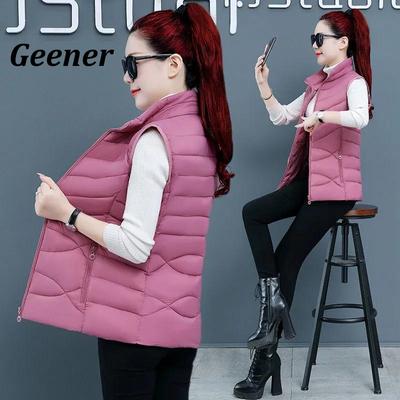Woman Jacket Vest Autumn Winter Cotton-Padded Coat Vest Female Hooded Cotton Jacket Jacket Chaleco Mujer