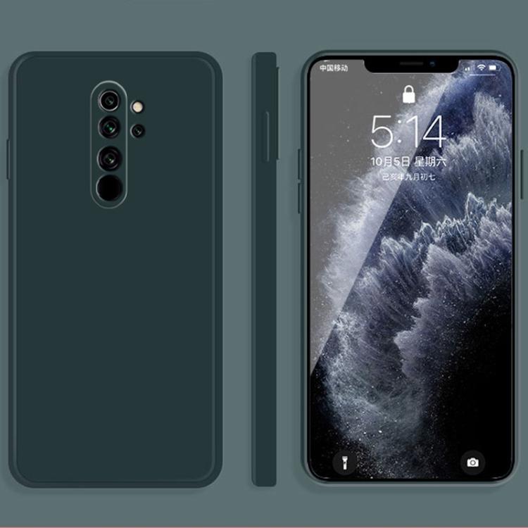 Dla Xiaomi Redmi Note 8 Pro Jednolity Kolor Imitacja Płynnego Silikonu Prosta Krawędź Odporne na Upadki Pełne Pokrycie Etui Ochronne