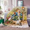 Manta de dibujos animados P Peter R Rabbit Suave y respetuosa con la piel Para sofá Cama Siesta Colcha Edredón para todas las estaciones