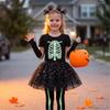 Girls Halloween Costume in the Dark Skeleton Outfit Set with Devil and Theme for Cosplay Party