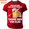 3D Printed Beer Toast T Shirt For Men Funny Colorful Pattern T-Shirts Summer Round Neck Kids Short Sleeve Tees Fashion Tops