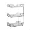 3 Tier Cosmetic Storage Box Organizer Shelf, Kitchen Spice Rack, Multipurpose Container for Pantry