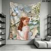 Bridgerton Wall Tapestry Aesthetic Wall Hanging Printed Fabric Blanket Decorative Tapestries for Bedroom Living Room Home Decor