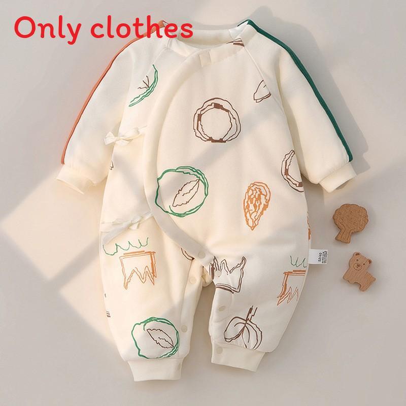 Baby Boy Girl Winter Thick Cotton Hanbok With Slipon Closure For Newborns