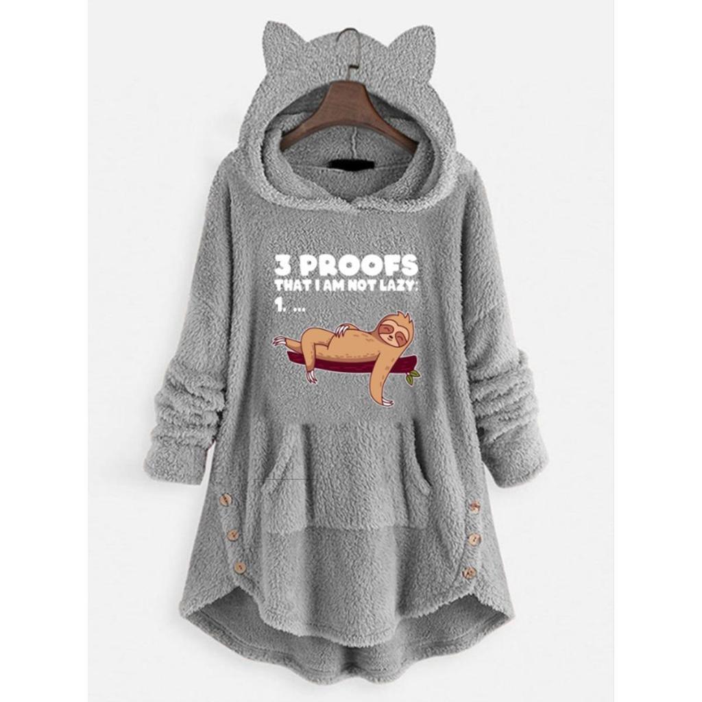 Autumn and Winter Hoodie, Women's Hooded Long Sleeved Double-sided Velvet Women's Oversized Jacket