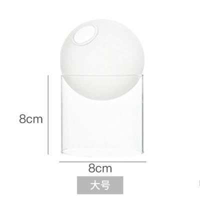 Mini Round Flower Vase Hydroponic Container Micro Landscape Glass Ecological Bottle Borosilicate Glass Bottle With Home Decorate
