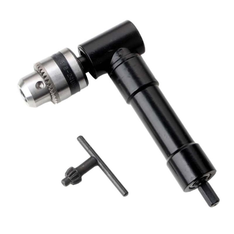 90 Degree Electric Drill Right Angle Bender Extension Fitting Conversion Angle Drill Three Jaw Chuck Conversion Head-