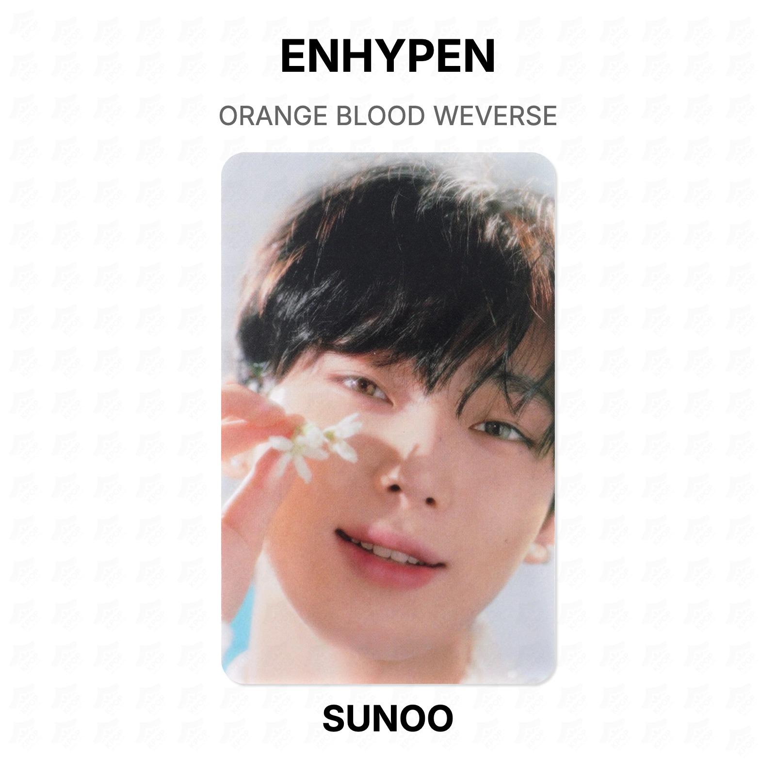 ENHYPEN ORANGE BLOOD WEVERSE Официальная фотокарточка SUNOO