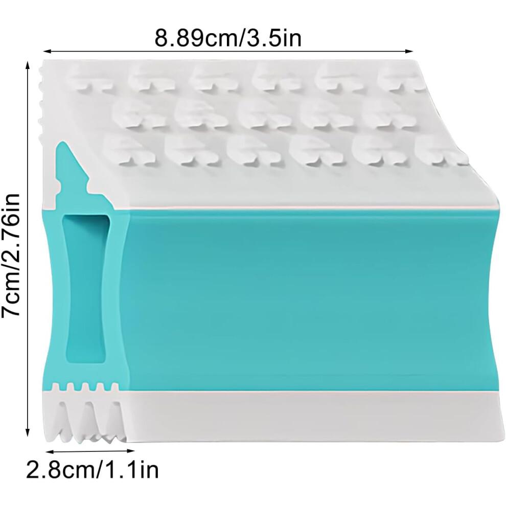 Reusable DoubleSided Pet Hair Remover Brush for Carpet, Sofa, Clothes, Car and Furniture Blue S