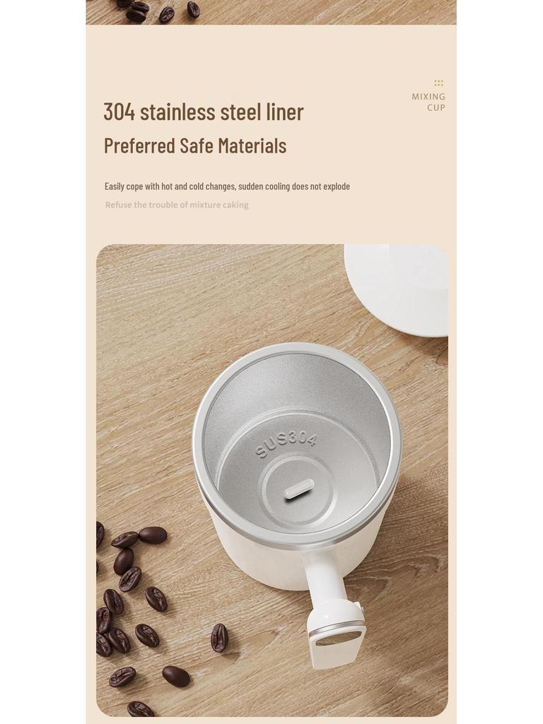 Kreativer Selbstumrührender Kaffeebecher mit Magnetischer Ladefunktion und Temperaturanzeige