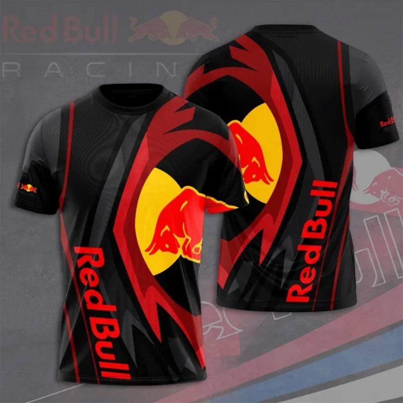 Sommer neuestes Red Bull Herren T-Shirt Mode Racing T-Shirt Red Bull 3D-Druck Kinder T-Shirt Street Fashion Red Bull