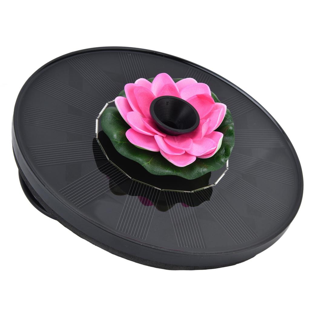 Lotus Solar Fountain Water Pump Floating Mini Solar Powered Water Fountain for Birdbaths Garden