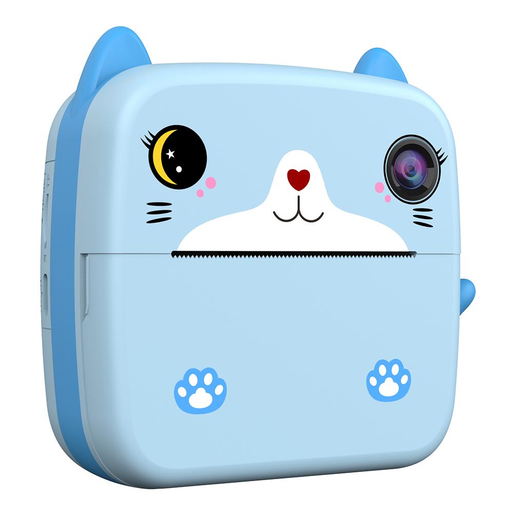 

A21 2.4-inch Screen Kids Instant Camera Rechargeable Camera Toy with Print Paper Blue