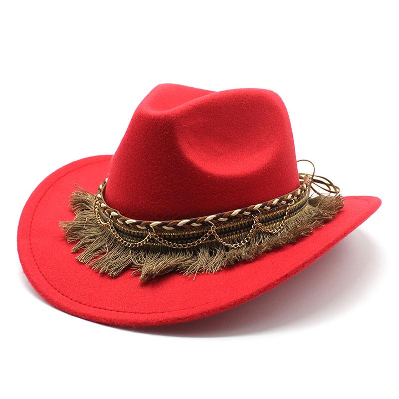 Vintage Western Cowboy Hat Cowboy Hat Felt Hat Wool Top Hat Ethnic Style Hat Vintage Jazz Hat