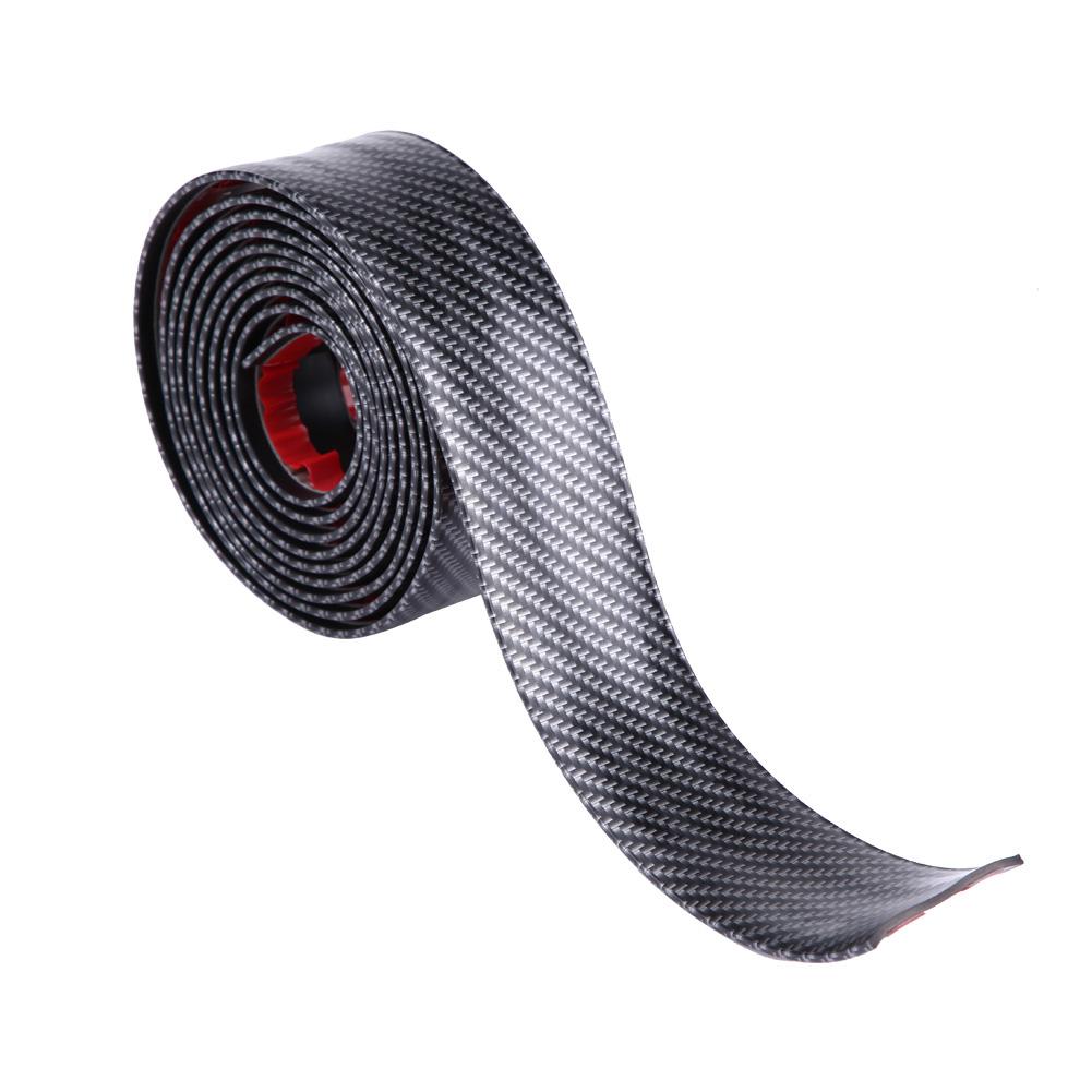 Car Stickers Carbon Fiber Rubber Styling Door Sill Guards Protector Universal