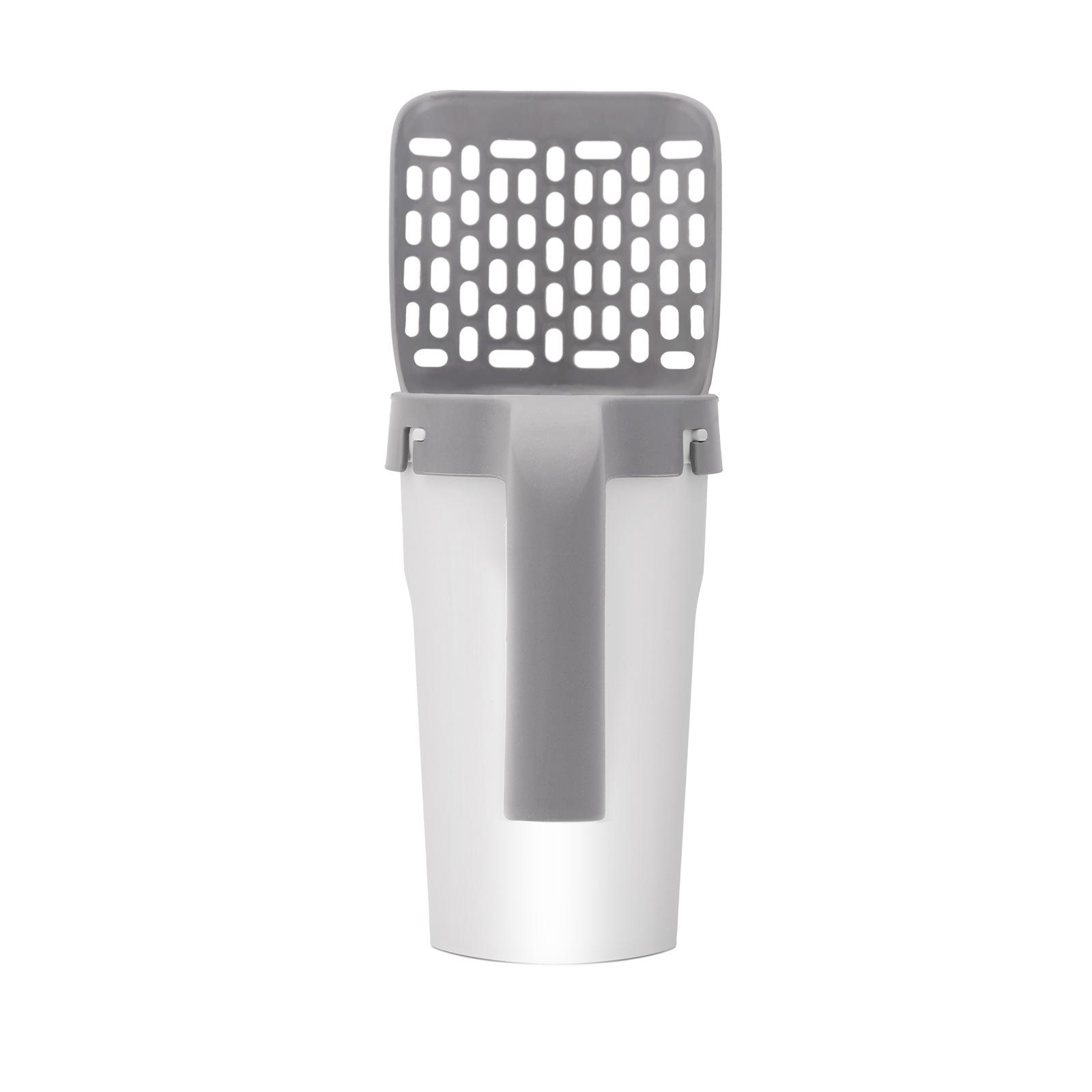 

Лопата для кошачьего туалета Съемные принадлежности для уборки домашних животных Совок для кошачьего туалета Портативный сборщик мусора для домашних животных Товары для животных серый