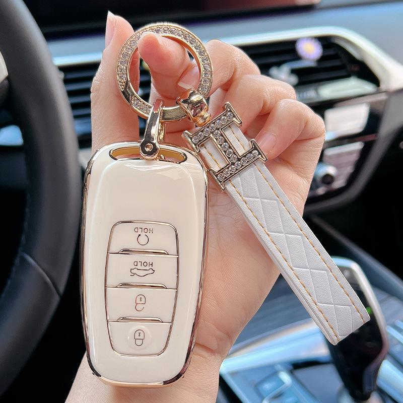 Protective Key Case for FAW Hongqi H5/H9/E-HS9/EQM5 Models - Unisex
