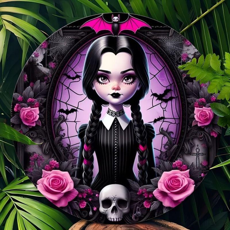 2D Flat Hanging Decorative Metal Sign Hand Painted Art