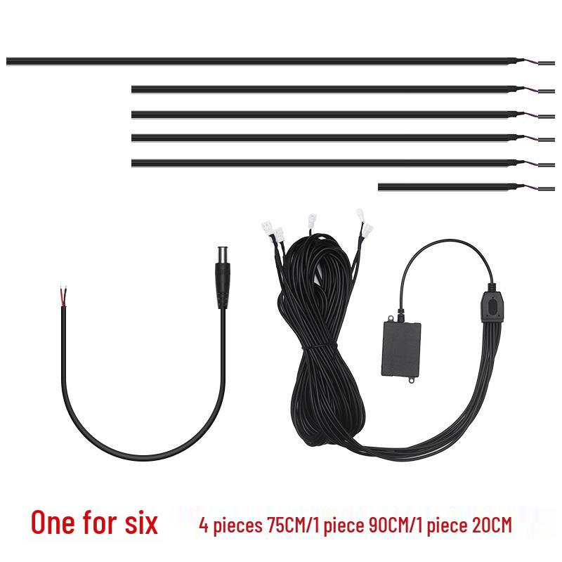 

Скрытая светодиодная лента для подсветки салона автомобиля - Акриловая цветная призрачная атмосфера 20cm x 1, 75cm x 4, 90cm x 1