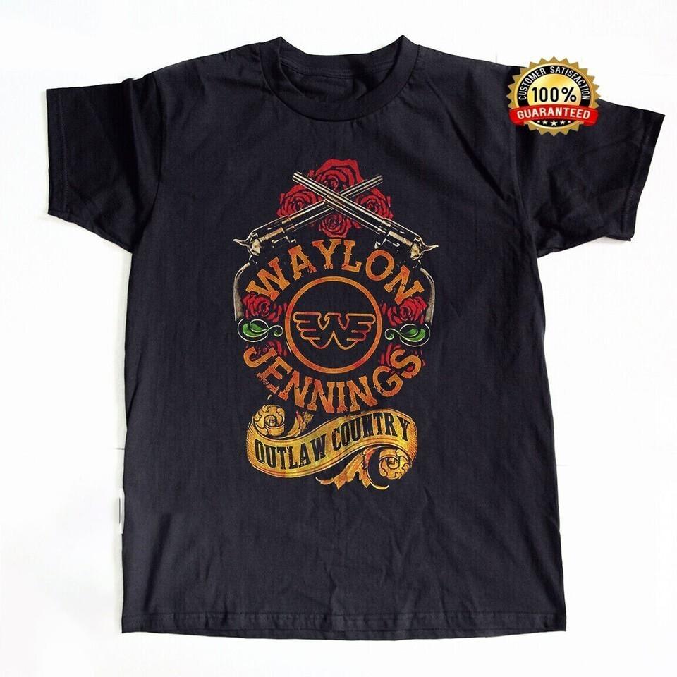 Waylon Jennings Outlaw Country Unisex Cotton Tshirt Size S5XL Free Shipping XXXXL