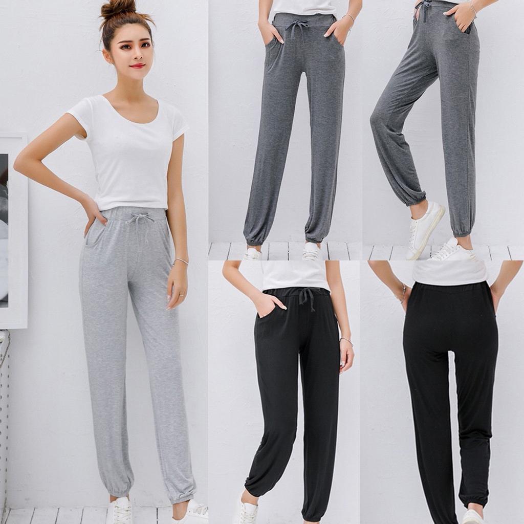 Moda Mujeres Leisure Pantalones Pantalones Pantalones Sueltos Pantalones  Puro Color Pantalones Largos comprar a buen precio — entrega gratuita,  reseñas reales con fotos — Joom
