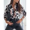 Autumn Leopard Print Zebra Print Shirt Loose Casual Collar Long Sleeved Shirt Blouses & Shirts