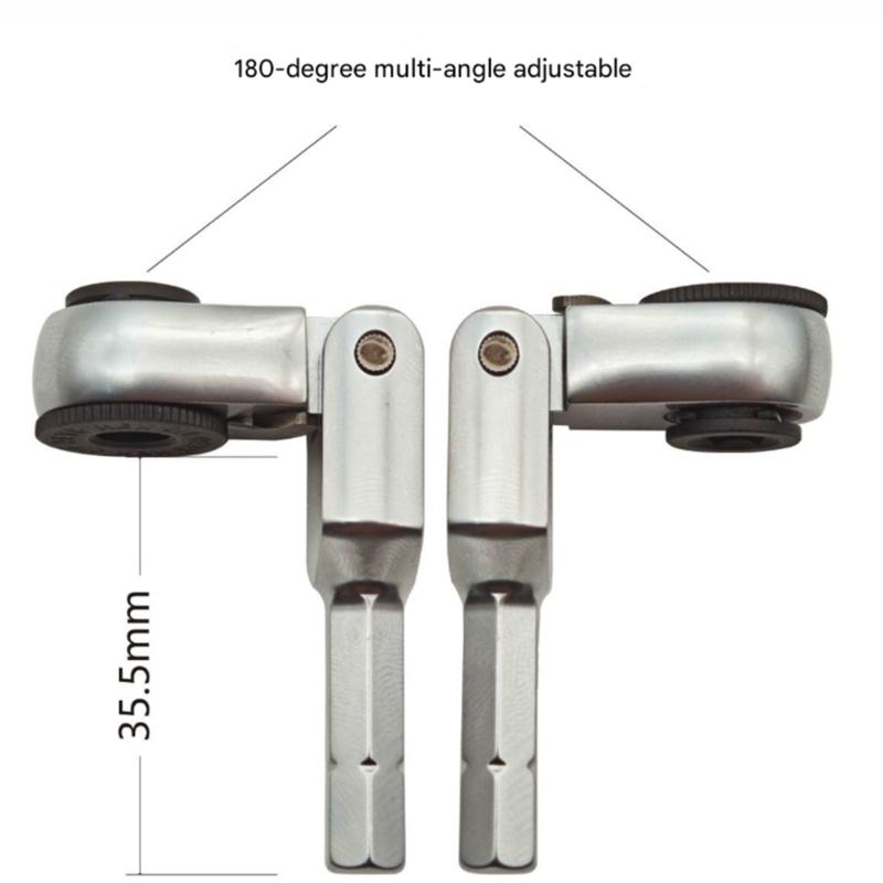 Compactly 1/4Inch Adjustable Torques Wrench Ratchet Bidirectional Spanner For 6.35mm Hex Screws Ergonomic Design Alloy